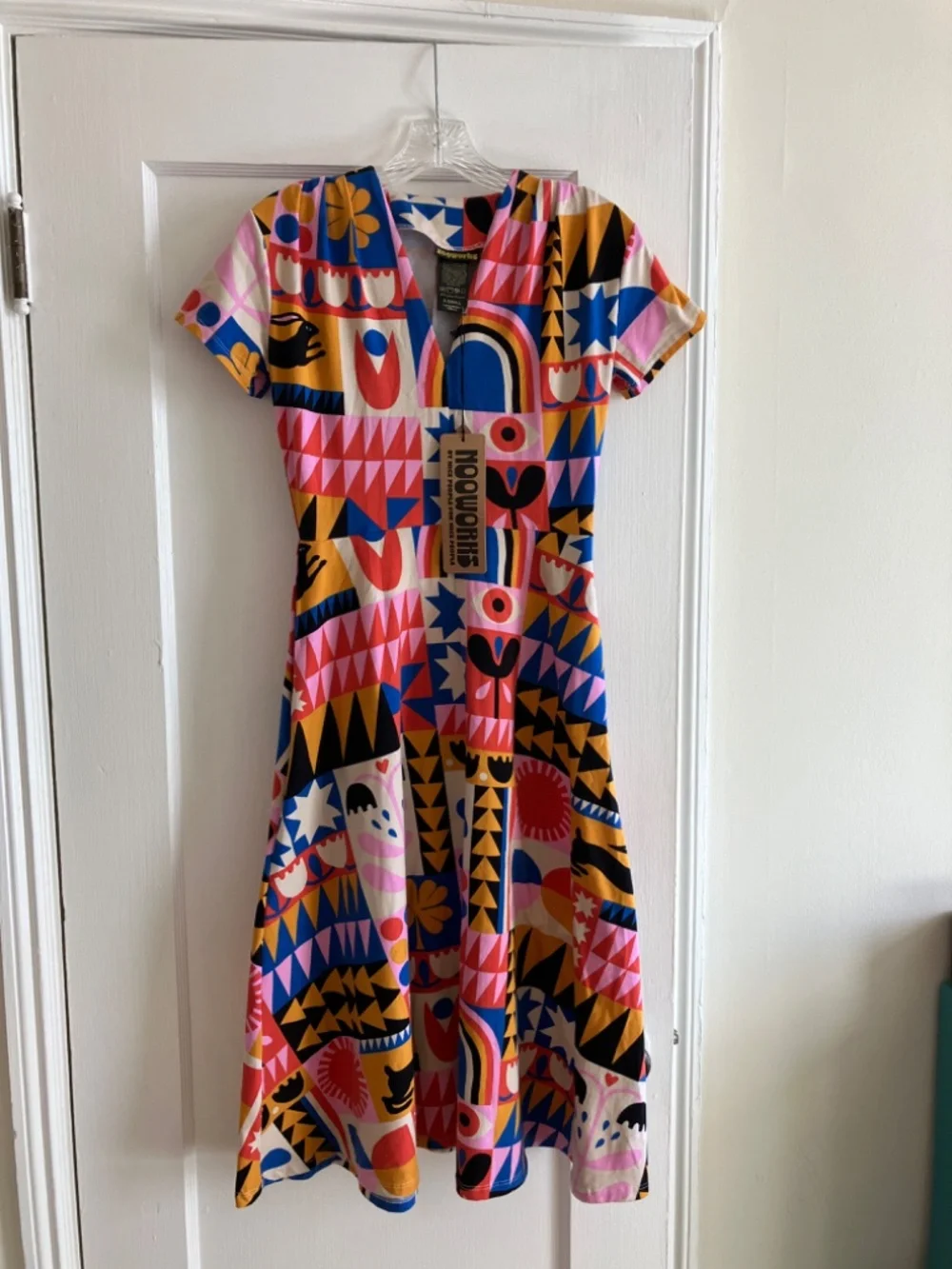 NOOWORKS dress in Greta by artist Lisa Congdon -- a roomy XS - Picture 2 of 6
